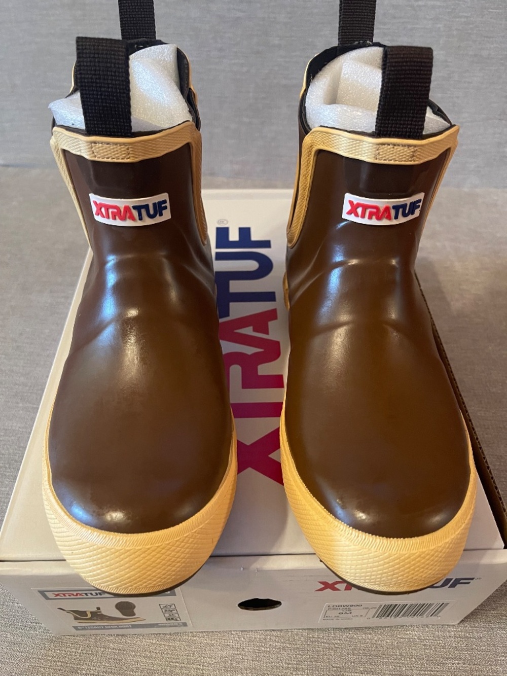 XTRATUF Women's 6" Legacy Ankle Deck Boots - Brown - Size 8 - NEW - Picture 3 of 14